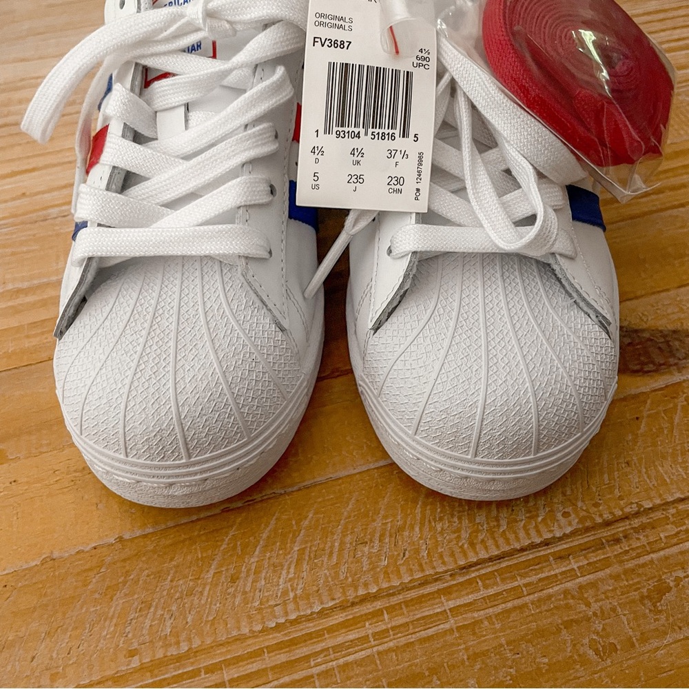 Adidas Originals Legacy Superstar Americana Red White Blue Unisex Sneakers - Picture 4 of 6